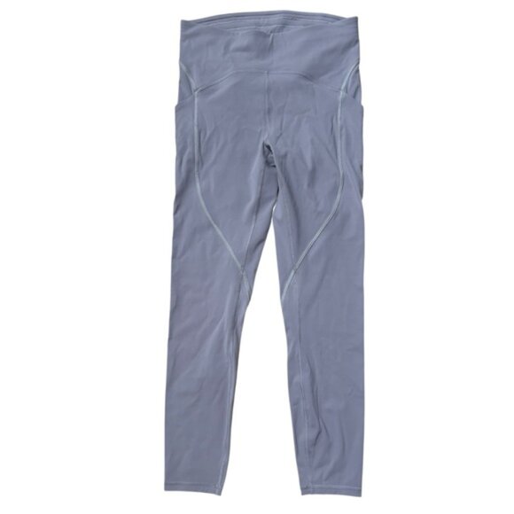 Lululemon Power Thru High Rise Leggings Women 25" Mauve Grey Size 8 - Picture 1 of 6
